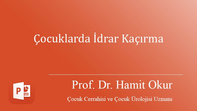 Çocuklarda İdrar Kaçırma